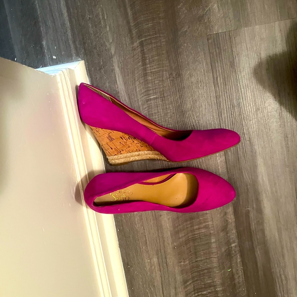 Hot pink wedges size 11